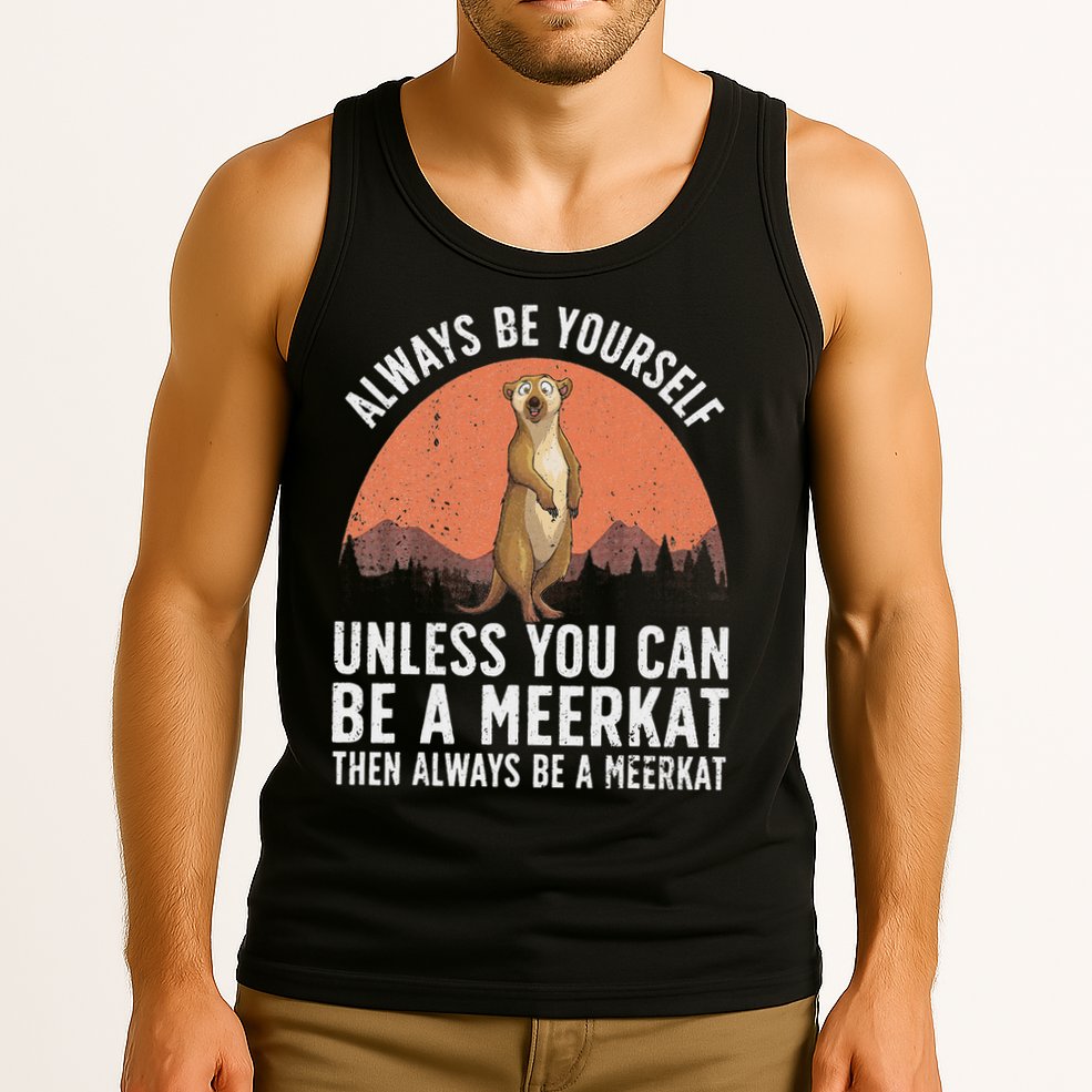 Funny Meerkat For Women Zoo Animal Ferret Meerkat Lovers Tank Top
