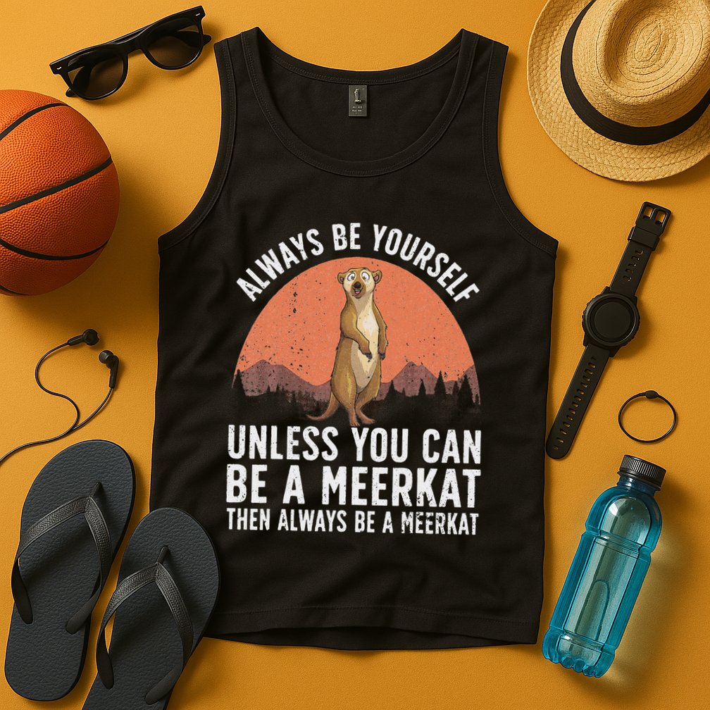 Funny Meerkat For Women Zoo Animal Ferret Meerkat Lovers Tank Top