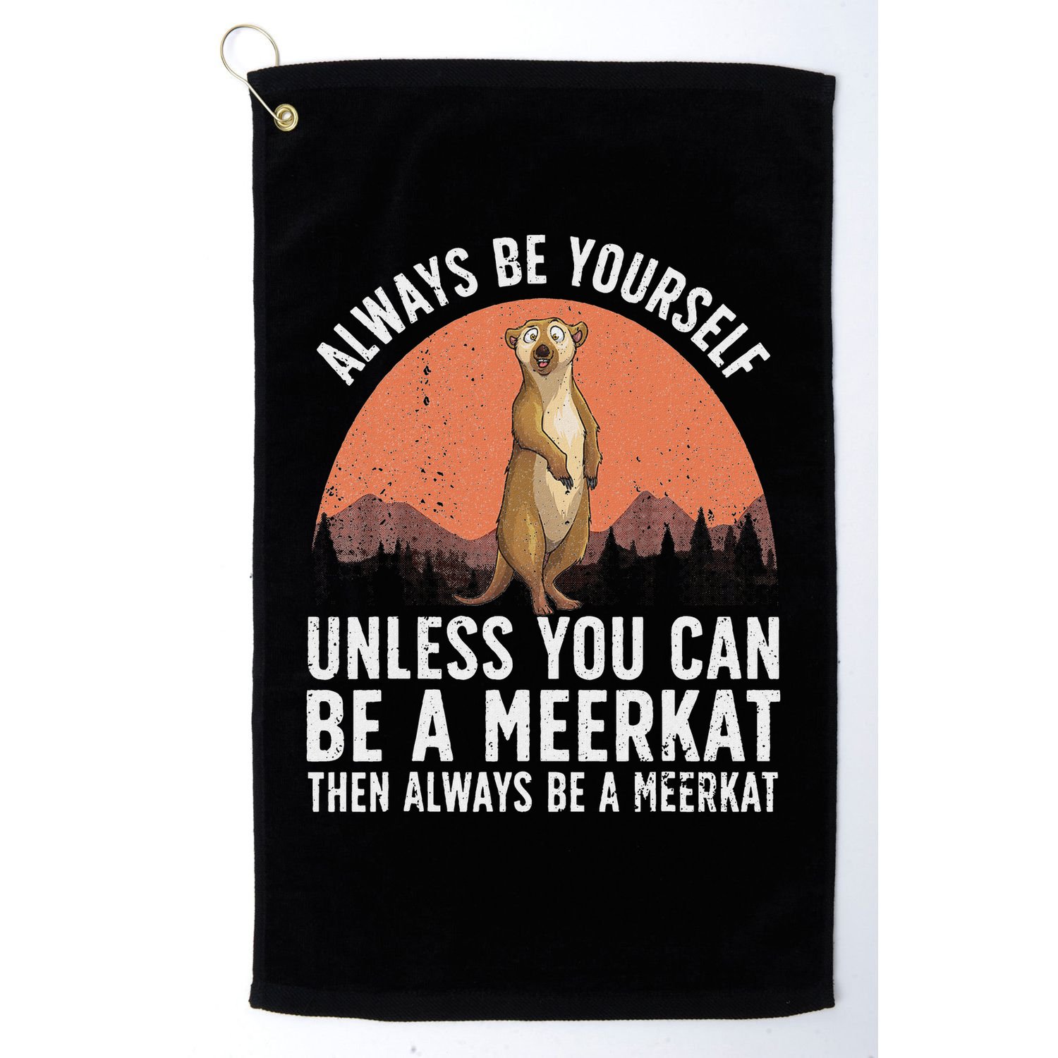 Funny Meerkat For Women Zoo Animal Ferret Meerkat Lovers Golf Towel