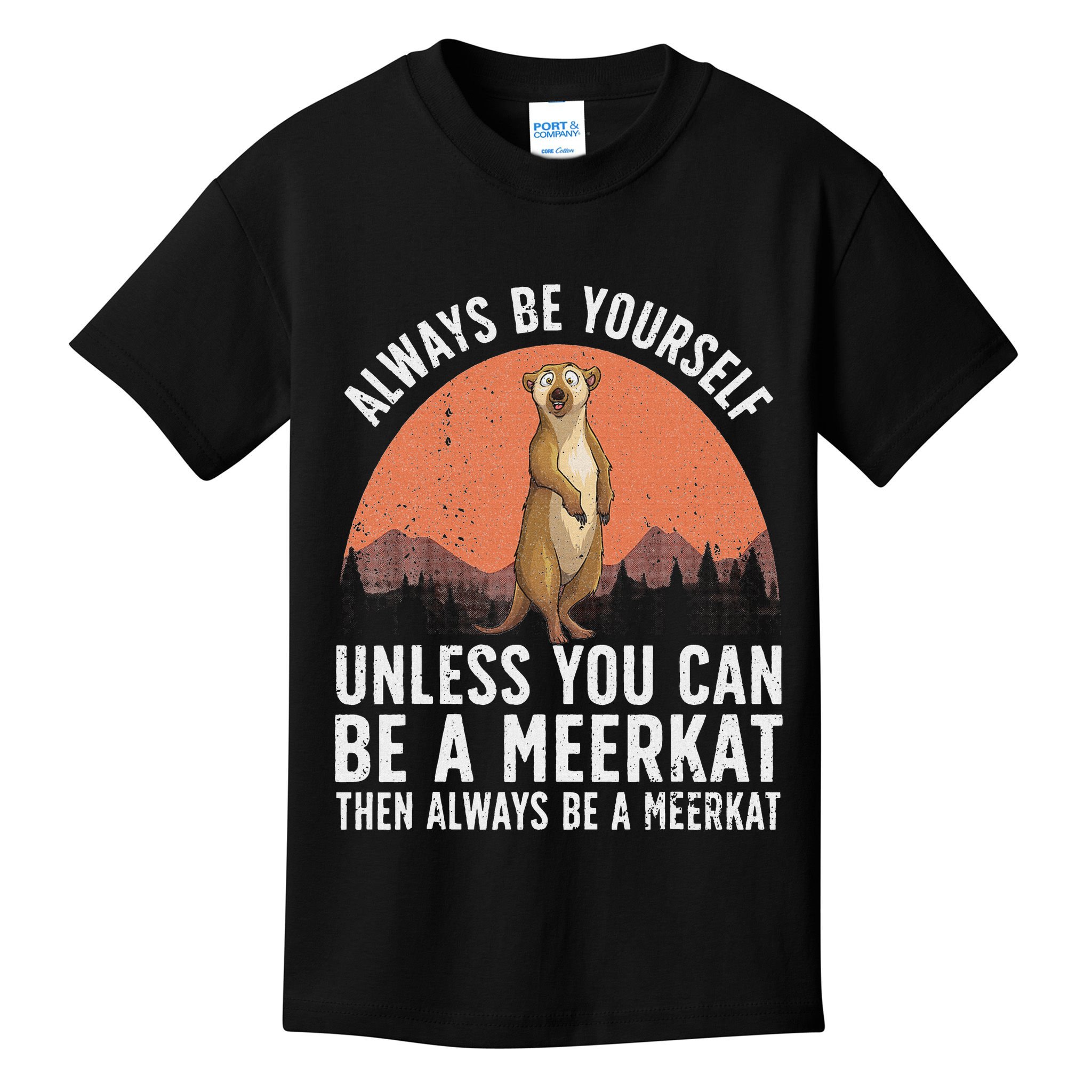 Funny Meerkat For Women Zoo Animal Ferret Meerkat Lovers Kids T-Shirt