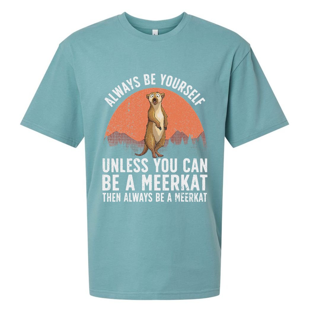 Funny Meerkat For Women Zoo Animal Ferret Meerkat Lovers Sueded Cloud Jersey T-Shirt