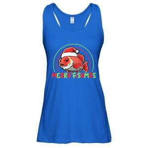 Fishing Merry Fishmas Gift Ladies Essential Flowy Tank