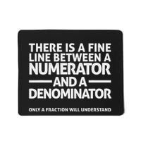 Funny Math Fine Line Numerator Denominator Mousepad