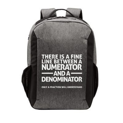 Funny Math Fine Line Numerator Denominator Vector Backpack