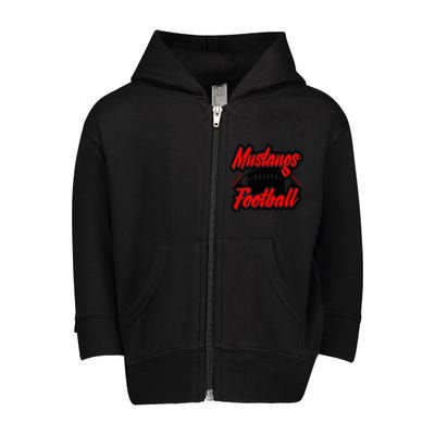 Football, Mustang Football Toddler Zip Fleece Hoodie