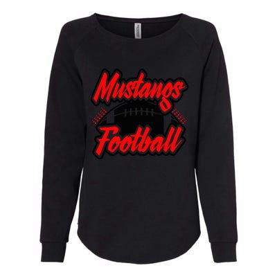 Football, Mustang Football Womens California Wash Sweatshirt