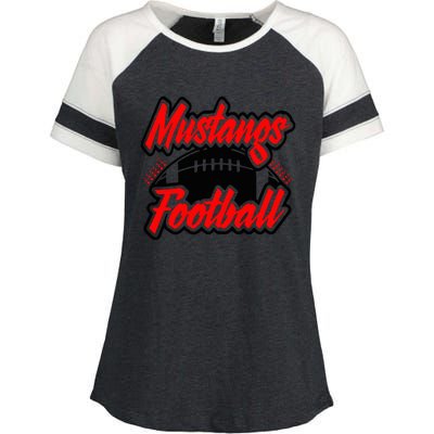 Football, Mustang Football Enza Ladies Jersey Colorblock Tee