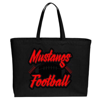 Football, Mustang Football Cotton Canvas Jumbo Tote