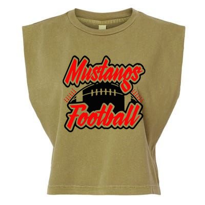 Football, Mustang Football Garment-Dyed Women's Muscle Tee