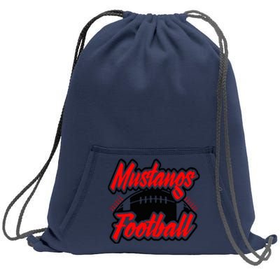 Football, Mustang Football Sweatshirt Cinch Pack Bag