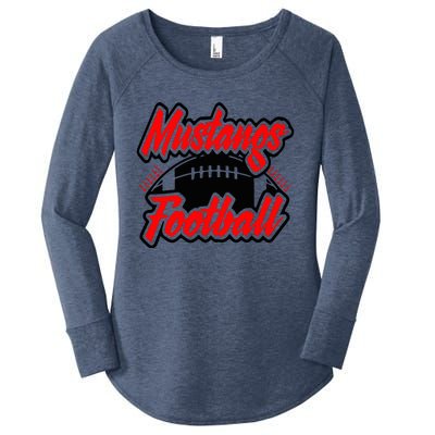 Football, Mustang Football Women's Perfect Tri Tunic Long Sleeve Shirt