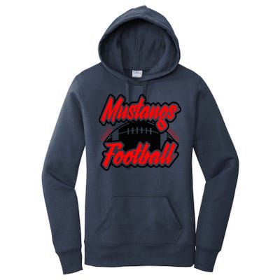 Football, Mustang Football Women's Pullover Hoodie