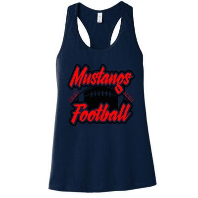 Football, Mustang Football Women's Racerback Tank