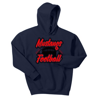 Football, Mustang Football Kids Hoodie