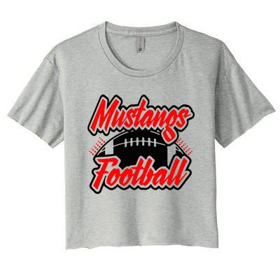 Football, Mustang Football Women's Crop Top Tee