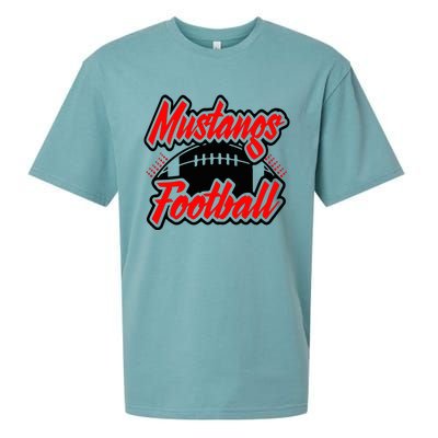 Football, Mustang Football Sueded Cloud Jersey T-Shirt