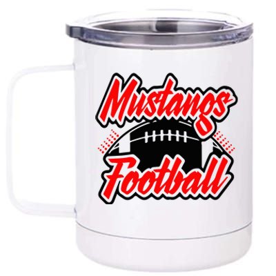 Football, Mustang Football 12 oz Stainless Steel Tumbler Cup