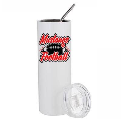 Football, Mustang Football Stainless Steel Tumbler