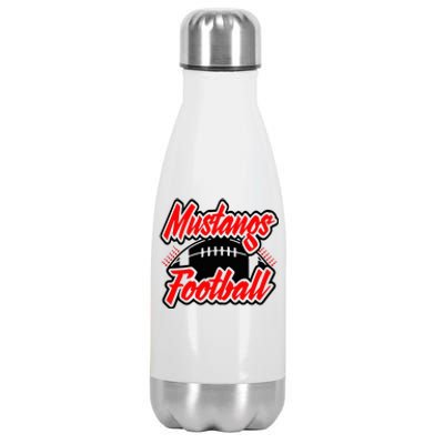 Football, Mustang Football Stainless Steel Insulated Water Bottle