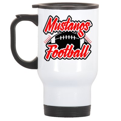 Football, Mustang Football Stainless Steel Travel Mug