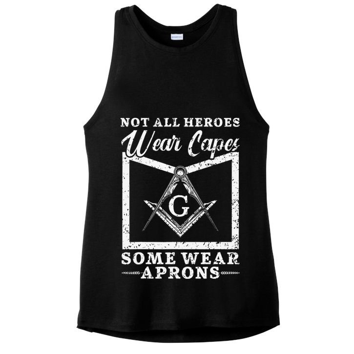 Freemason Masonic Fraternal Freemasonry Square Compass Ladies PosiCharge Tri-Blend Wicking Tank