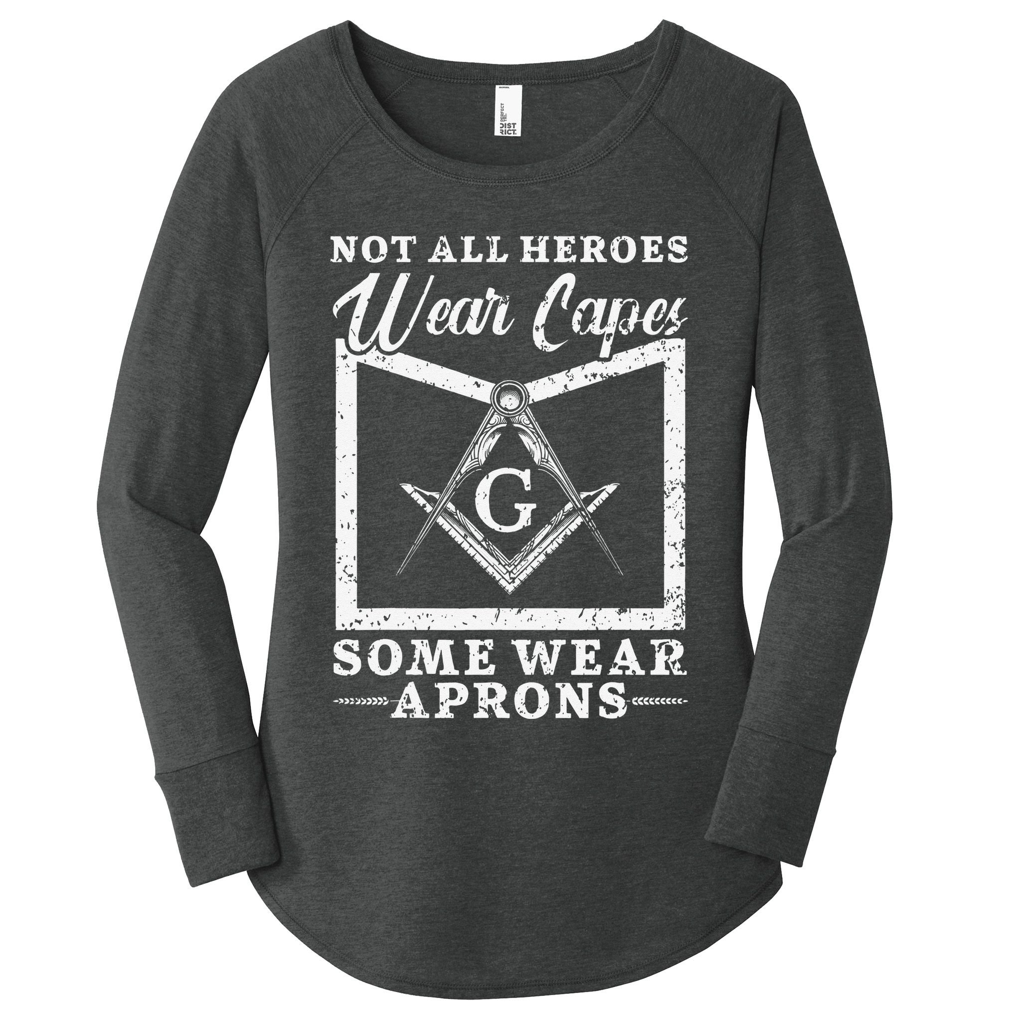 Freemason Masonic Fraternal Freemasonry Square Compass Women's Perfect Tri Tunic Long Sleeve Shirt