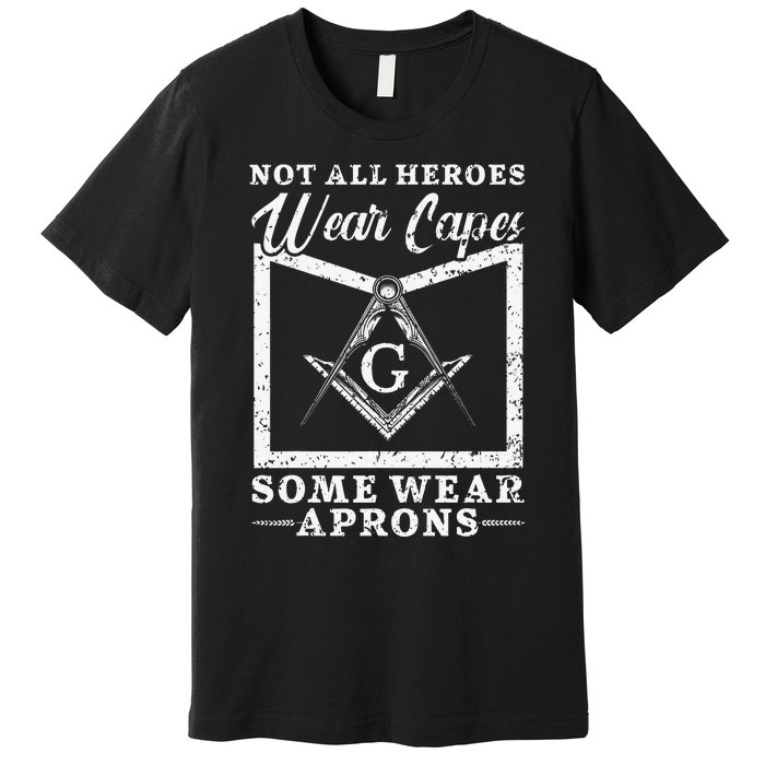 Freemason Masonic Fraternal Freemasonry Square Compass Premium T-Shirt