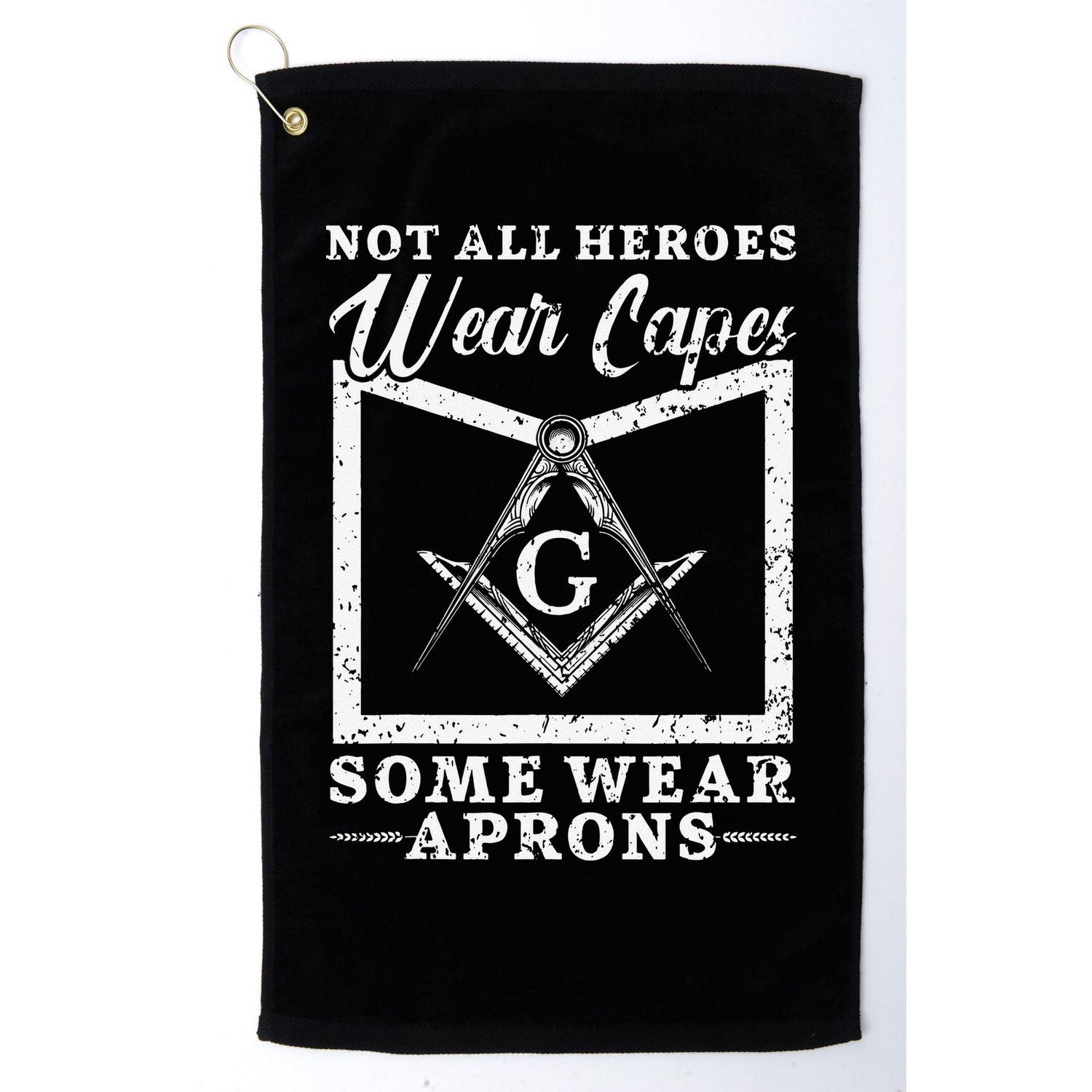 Freemason Masonic Fraternal Freemasonry Square Compass Golf Towel