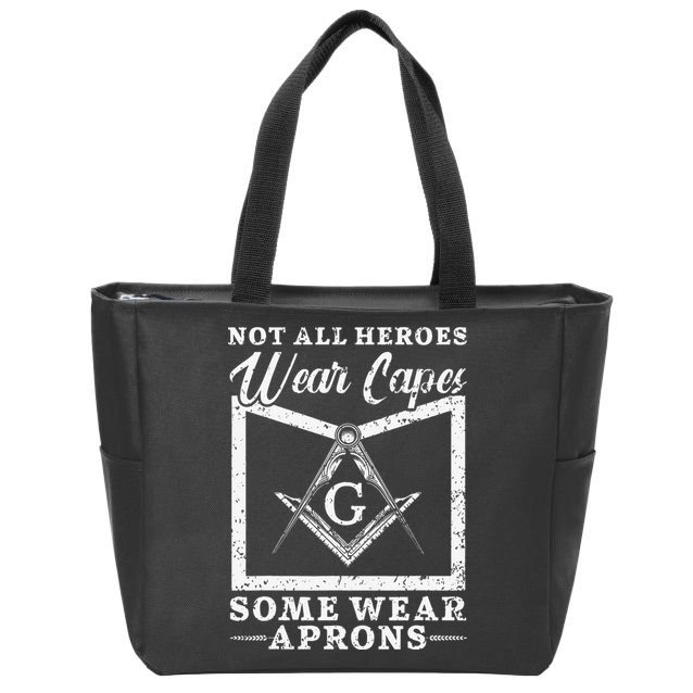 Freemason Masonic Fraternal Freemasonry Square Compass Zip Tote Bag
