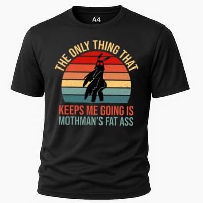 Funny Mothman Fat Ass Vintage Cryptid Funny Mothman Performance Shirt