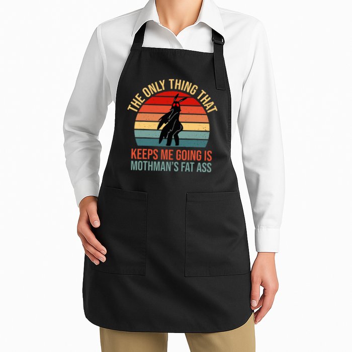 Funny Mothman Fat Ass Vintage Cryptid Funny Mothman Apron