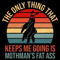 Funny Mothman Fat Ass Vintage Cryptid Funny Mothman Apron