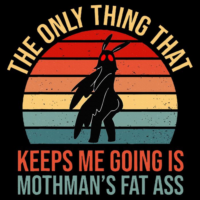 Funny Mothman Fat Ass Vintage Cryptid Funny Mothman Apron