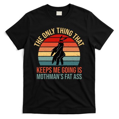 Funny Mothman Fat Ass Vintage Cryptid Funny Mothman T-Shirt