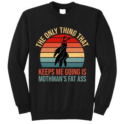 Funny Mothman Fat Ass Vintage Cryptid Funny Mothman Tall Sweatshirt