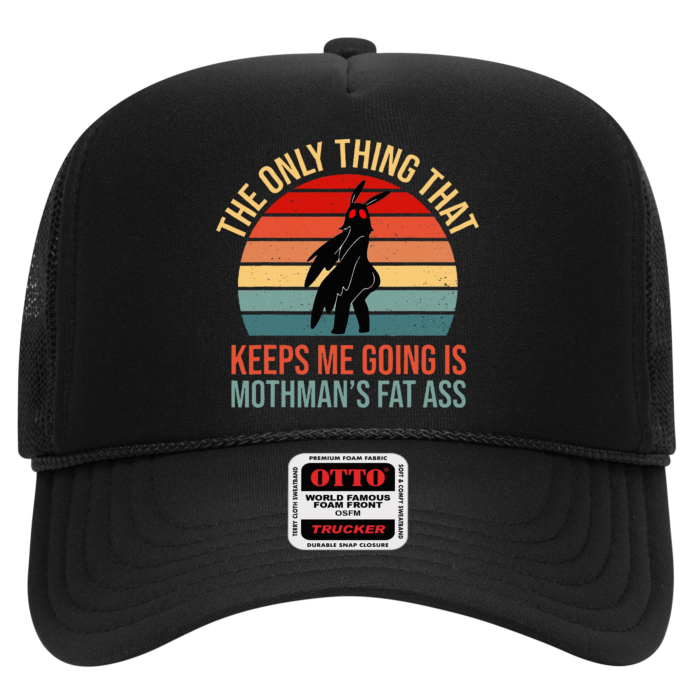 Funny Mothman Fat Ass Vintage Cryptid Funny Mothman Hat