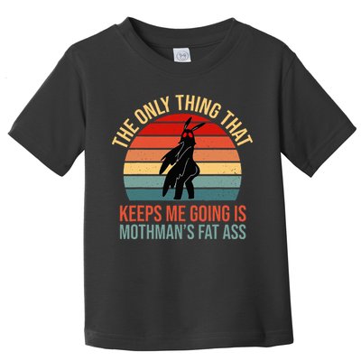 Funny Mothman Fat Ass Vintage Cryptid Funny Mothman Toddler T-Shirt