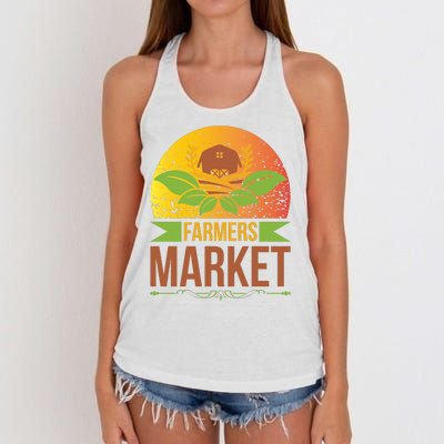 Farmers Market Women's Knotted Racerback Tank