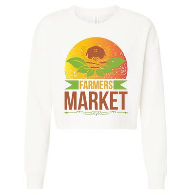 Farmers Market Cropped Pullover Crew