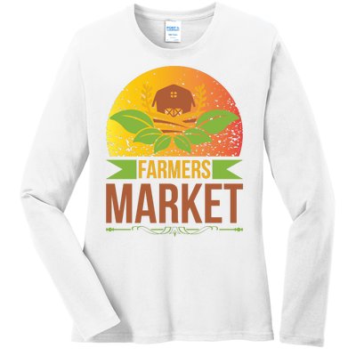 Farmers Market Ladies Long Sleeve Shirt