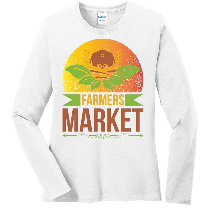 Farmers Market Ladies Long Sleeve Shirt