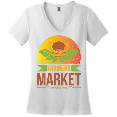 Farmers Market Women's V-Neck T-Shirt