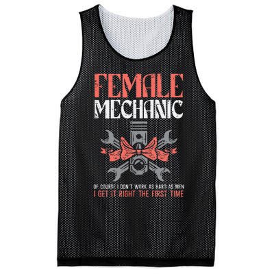 Female Mechanic Funny Car Auto Garage Mesh Reversible Basketball Jersey Tank