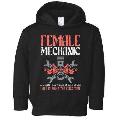 Female Mechanic Funny Car Auto Garage Toddler Hoodie