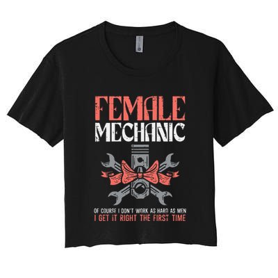 Female Mechanic Funny Car Auto Garage Crop Top