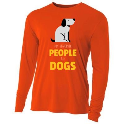 Funny My Favorite People Are Dogs V2 Gift Cooling Performance Long Sleeve Crew