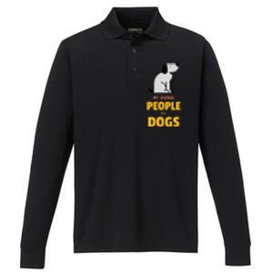 Funny My Favorite People Are Dogs V2 Gift Performance Long Sleeve Polo