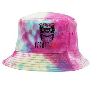 Ferret Mom Funny Animal Lover Weasel Women Mother Mama Gifts Tie-Dyed Bucket Hat