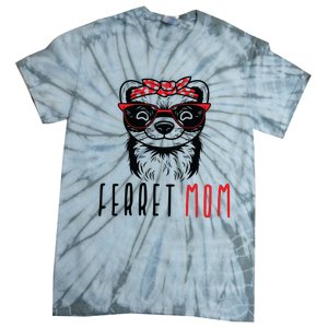 Ferret Mom Funny Animal Lover Weasel Women Mother Mama Gifts Tie-Dye T-Shirt