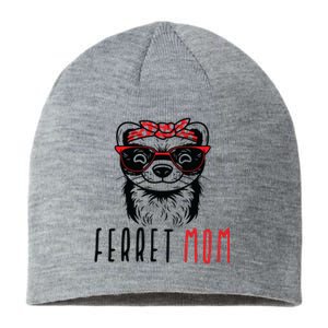 Ferret Mom Funny Animal Lover Weasel Women Mother Mama Gifts Sustainable Beanie